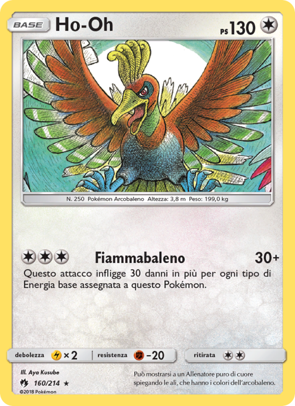 Ho-Oh 160/236 — Lost Thunder (Italian Pokémon TCG card)