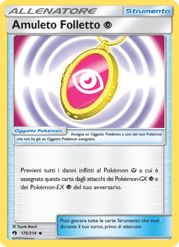 Amuleto Folletto Psychic 175/236 — Tuoni Perduti (Italian Pokémon TCG card)
