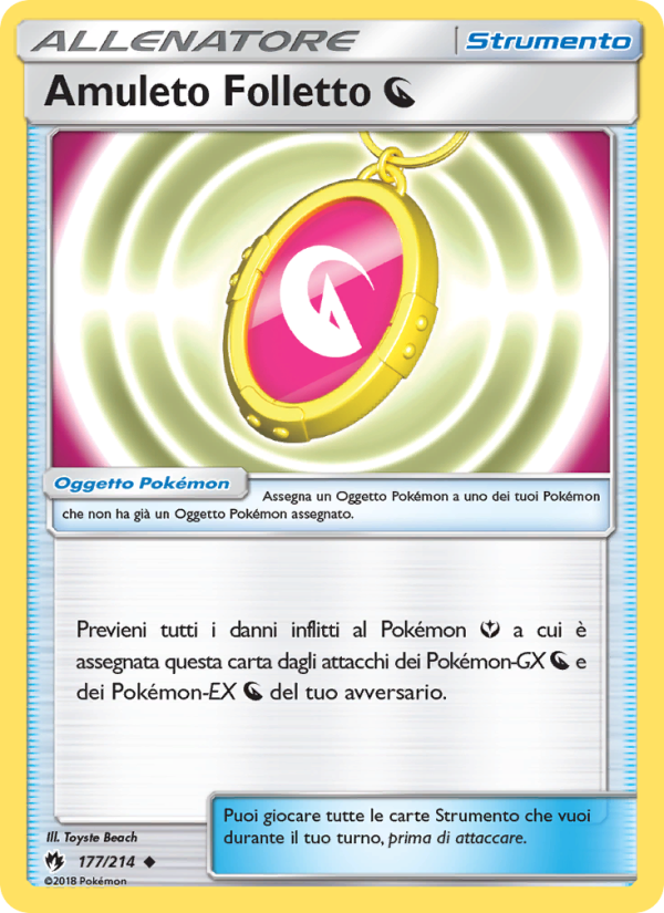 Amuleto Folletto Dragon 177/236 — Tuoni Perduti (Italian Pokémon TCG card)
