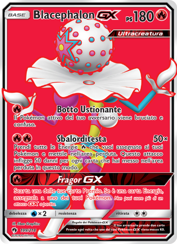 Blacephalon GX 199/236 — Tuoni Perduti (Italian Pokémon TCG card)