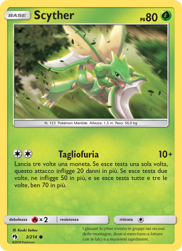 Scyther 003/236 — Tuoni Perduti (Italian Pokémon TCG card)