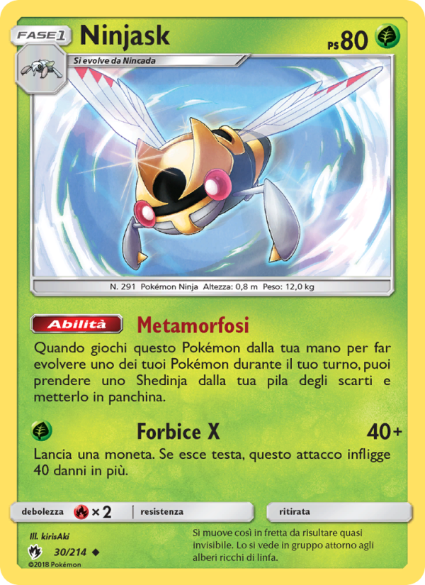 Ninjask 030/236 — Tuoni Perduti (Italian Pokémon TCG card)