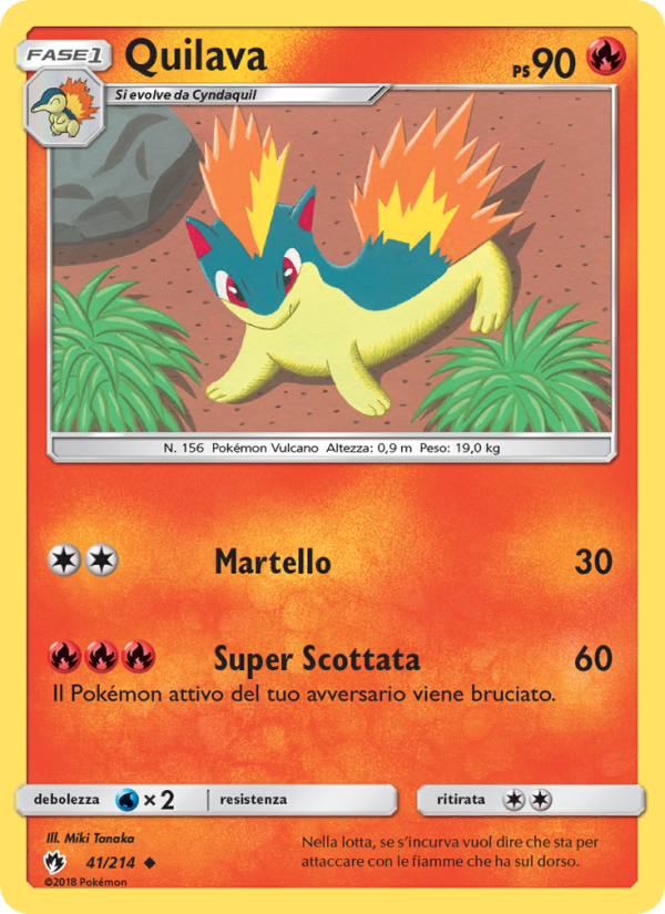 Quilava 041/236 — Tuoni Perduti (Italian Pokémon TCG card)