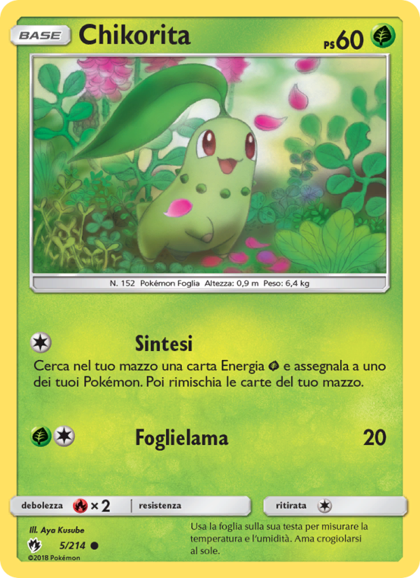 Chikorita 005/236 — Tuoni Perduti (Italian Pokémon TCG card)