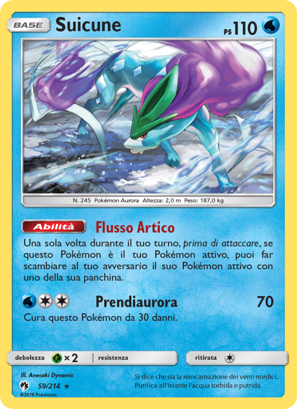 Suicune 059/236 — Tuoni Perduti (Italian Pokémon TCG card)