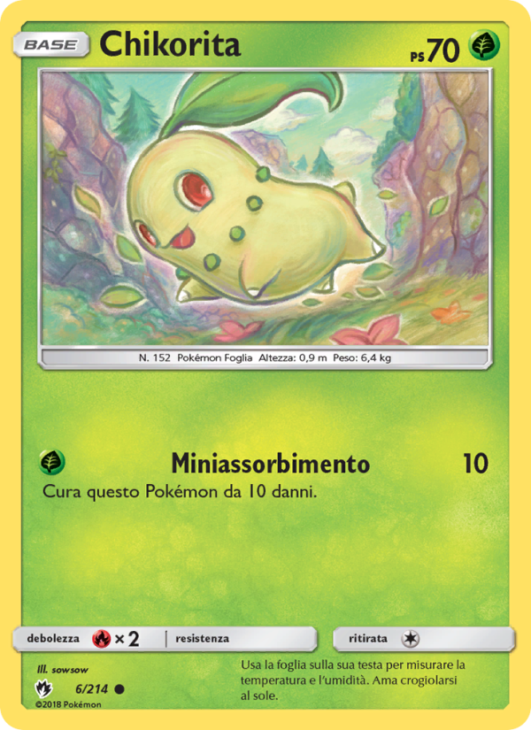 Chikorita 006/236 — Tuoni Perduti (Italian Pokémon TCG card)