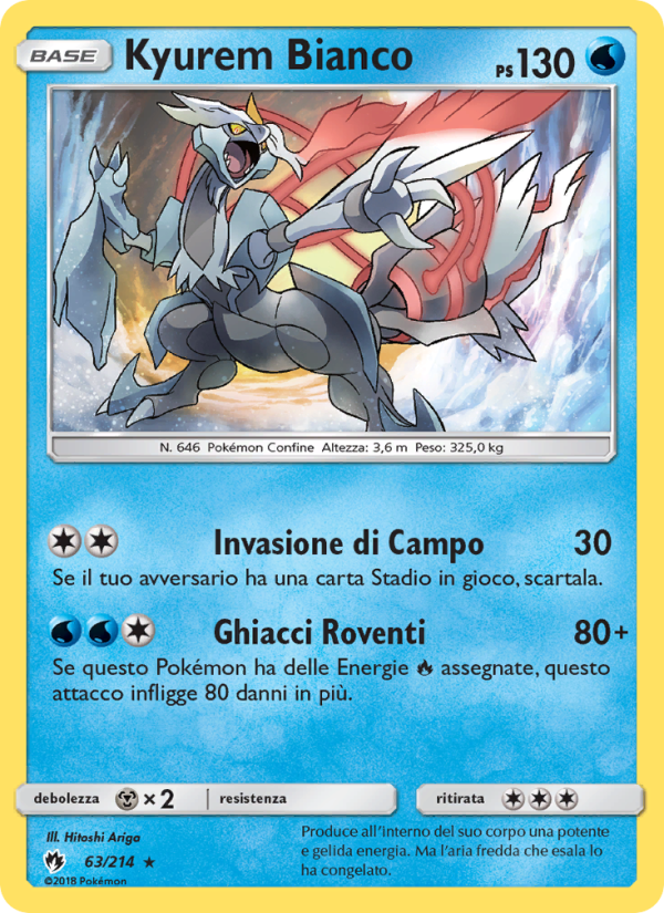 Kyurem Bianco 063/236 — Tuoni Perduti (Italian Pokémon TCG card)
