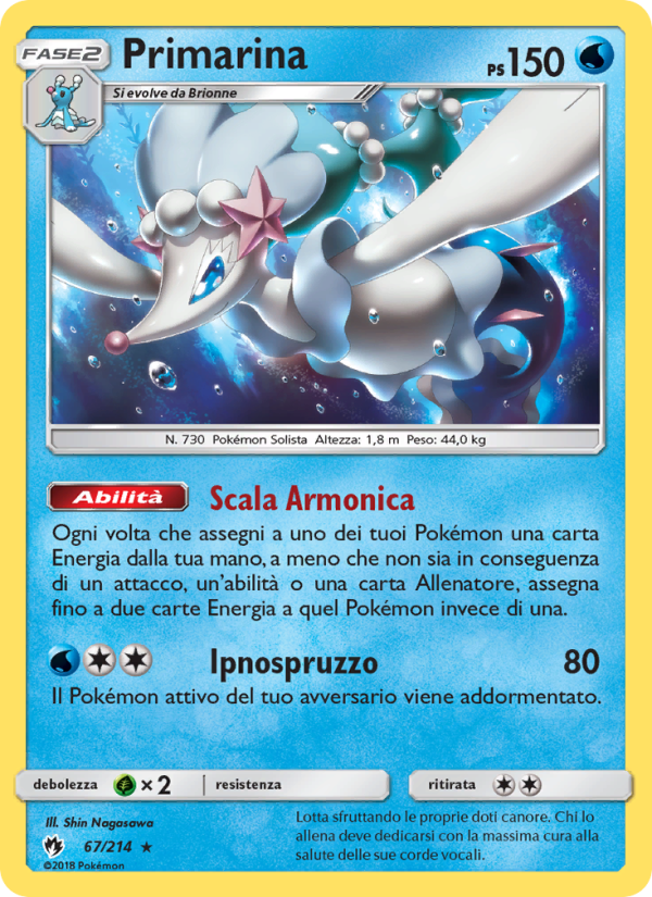 Primarina 067/236 — Tuoni Perduti (Italian Pokémon TCG card)