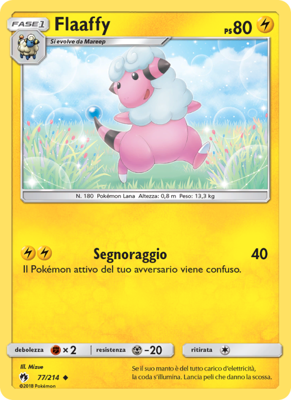 Flaaffy 077/236 — Tuoni Perduti (Italian Pokémon TCG card)