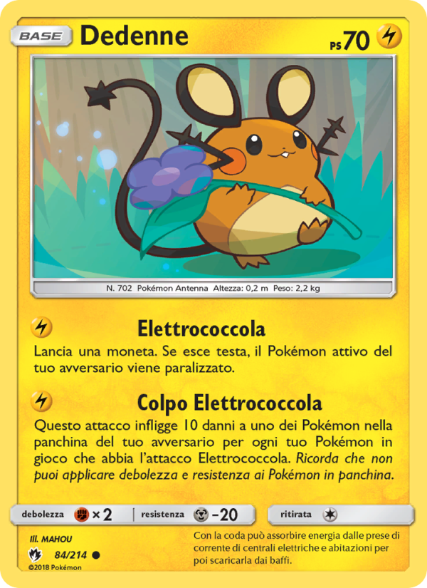 Dedenne 084/236 — Tuoni Perduti (Italian Pokémon TCG card)