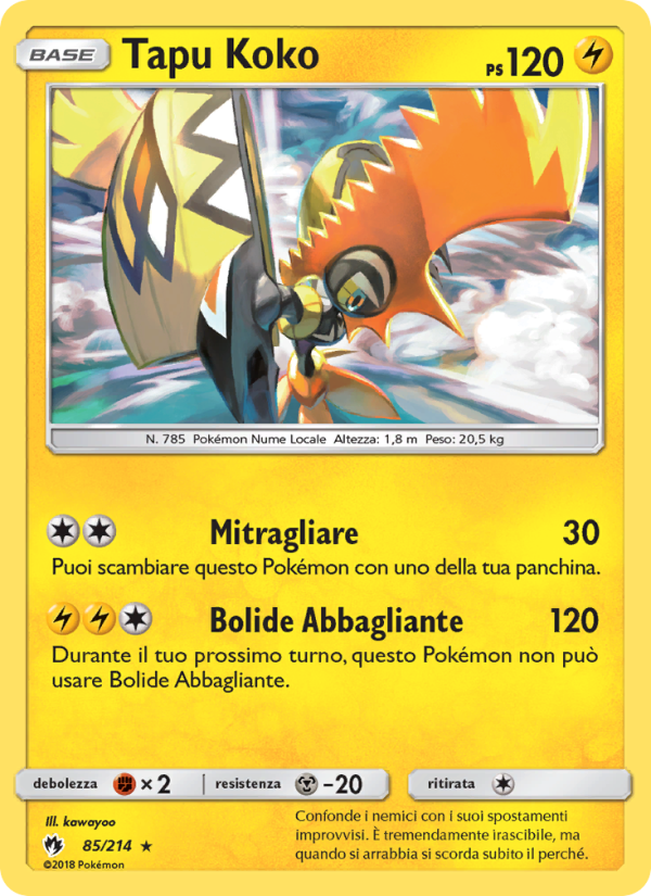 Tapu Koko 085/236 — Tuoni Perduti (Italian Pokémon TCG card)