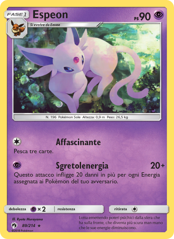 Espeon 089/236 — Tuoni Perduti (Italian Pokémon TCG card)