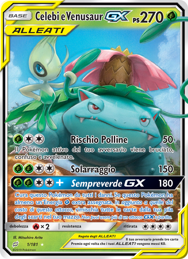 Celebi e Venusaur Pokémon TCG cards