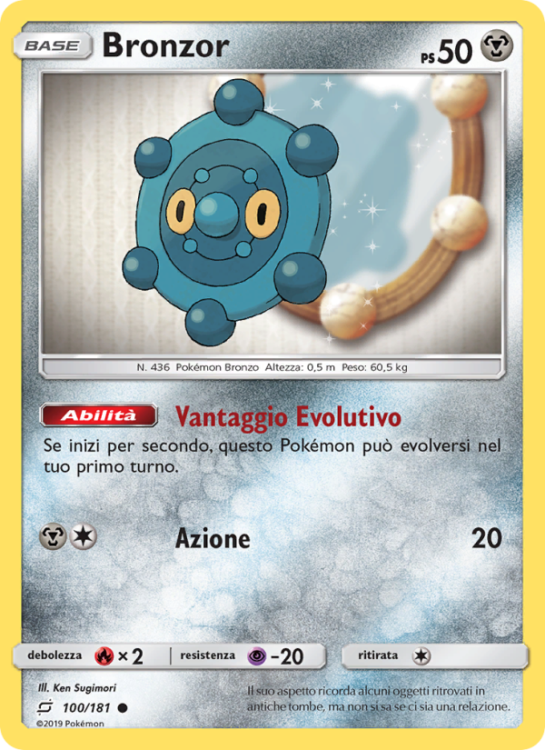 Bronzor 100/196 — Gioco di Squadra (Italian Pokémon TCG card)