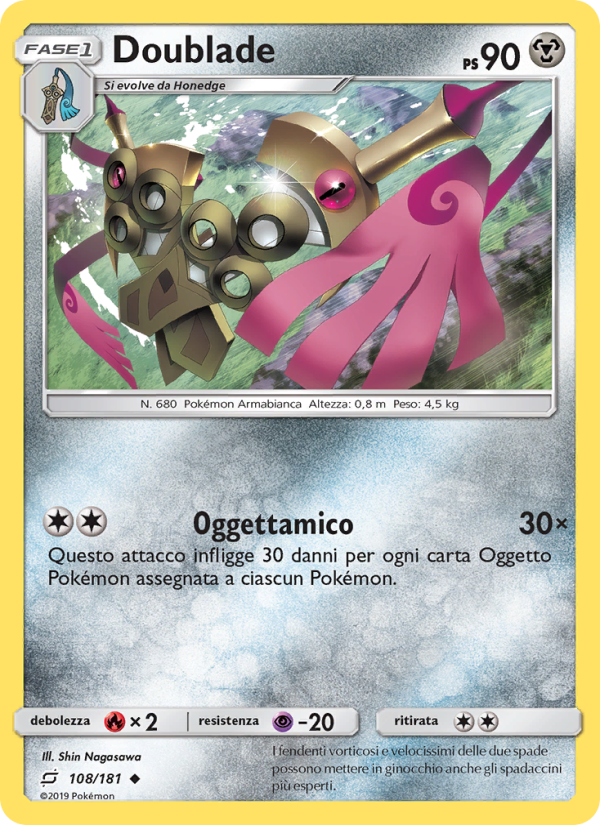 Doublade 108/196 — Gioco di Squadra (Italian Pokémon TCG card)