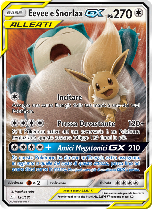Eevee e Snorlax Pokémon TCG cards