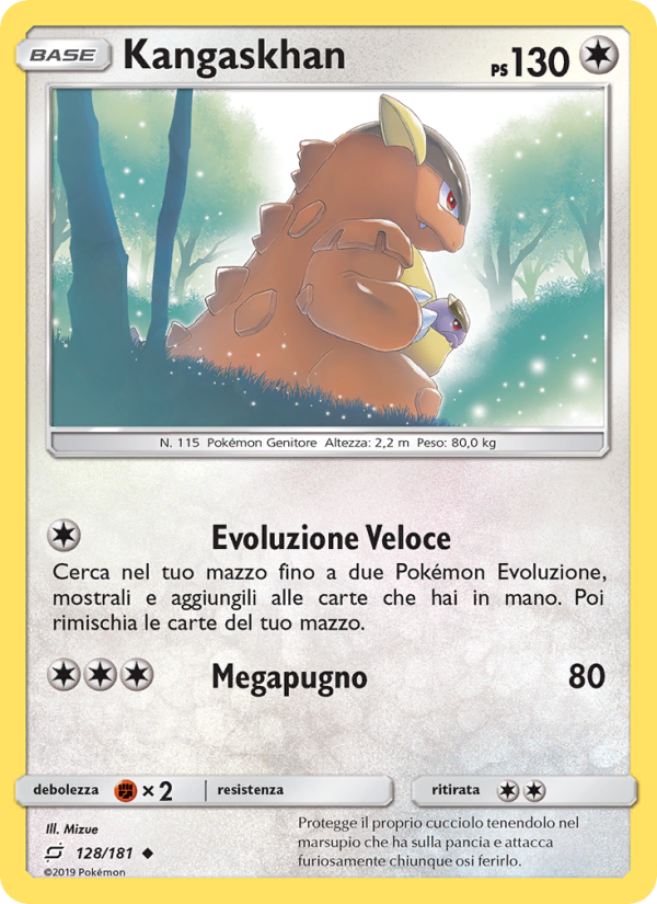 Kangaskhan 128/196 — Gioco di Squadra (Italian Pokémon TCG card)
