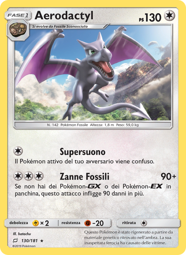 Aerodactyl 130/196 — Gioco di Squadra (Italian Pokémon TCG card)