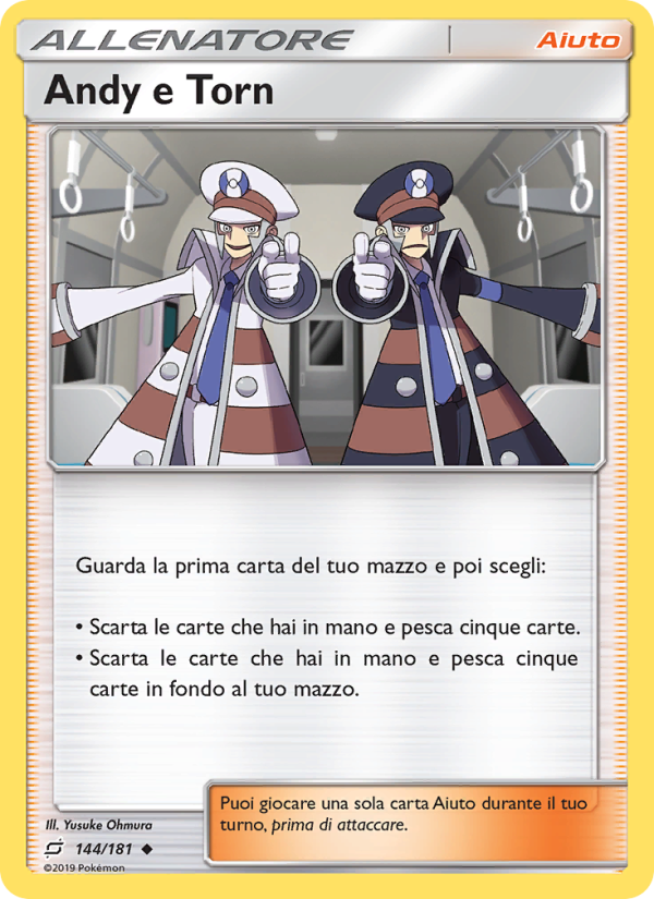 Andy e Torn 144/196 — Gioco di Squadra (Italian Pokémon TCG card)
