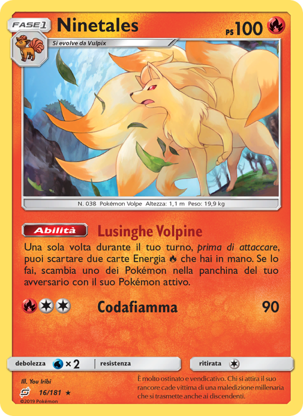 Ninetales 016/196 — Gioco di Squadra (Italian Pokémon TCG card)