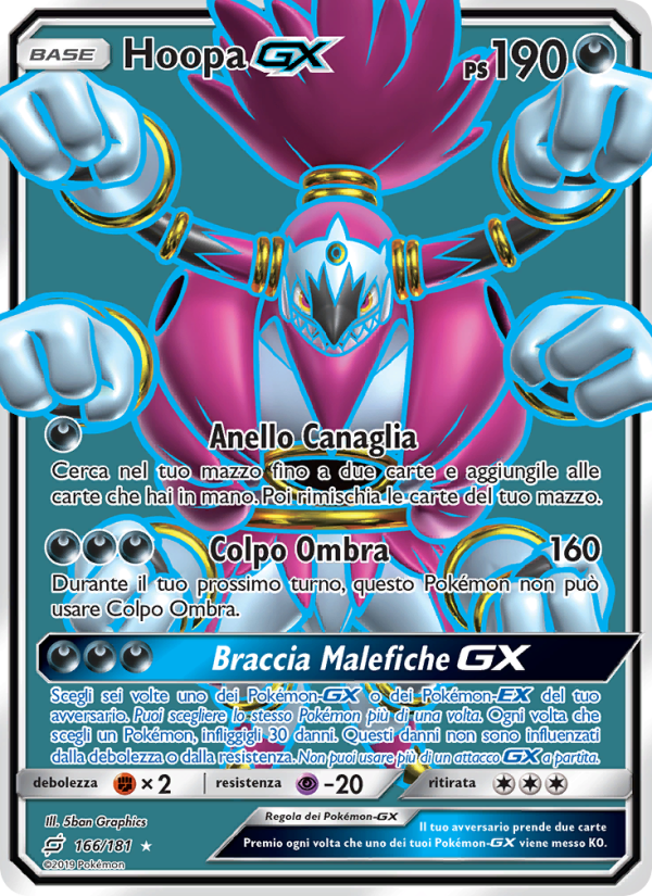 Hoopa GX 166/196 — Gioco di Squadra (Italian Pokémon TCG card)