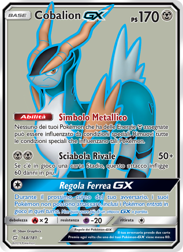 Cobalion GX 168/196 — Gioco di Squadra (Italian Pokémon TCG card)