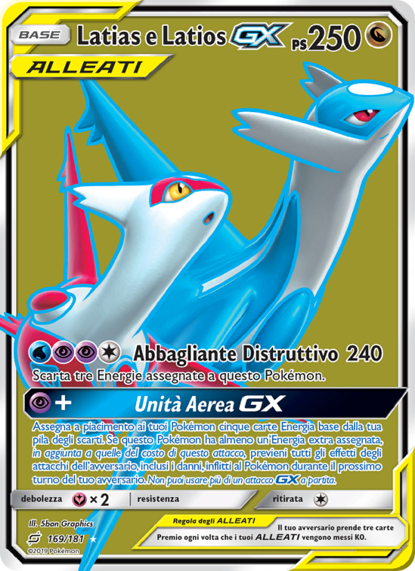 Latias e Latios GX 169/196 — Gioco di Squadra (Italian Pokémon TCG card)