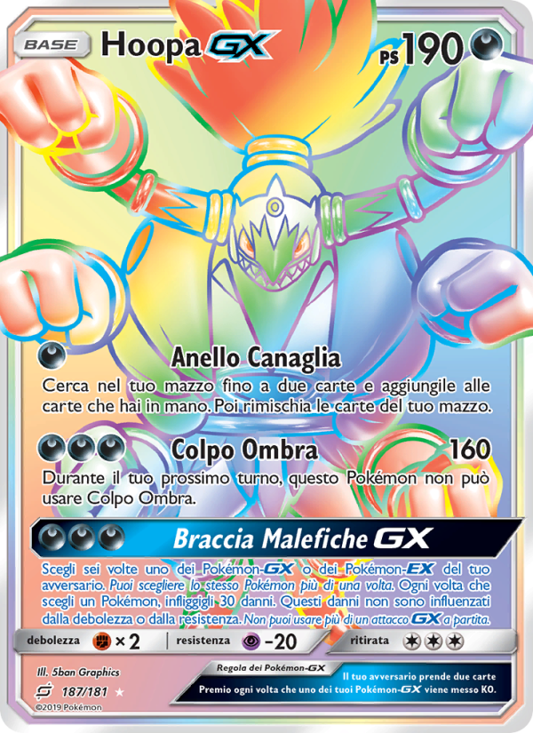 Hoopa GX 187/196 — Gioco di Squadra (Italian Pokémon TCG card)