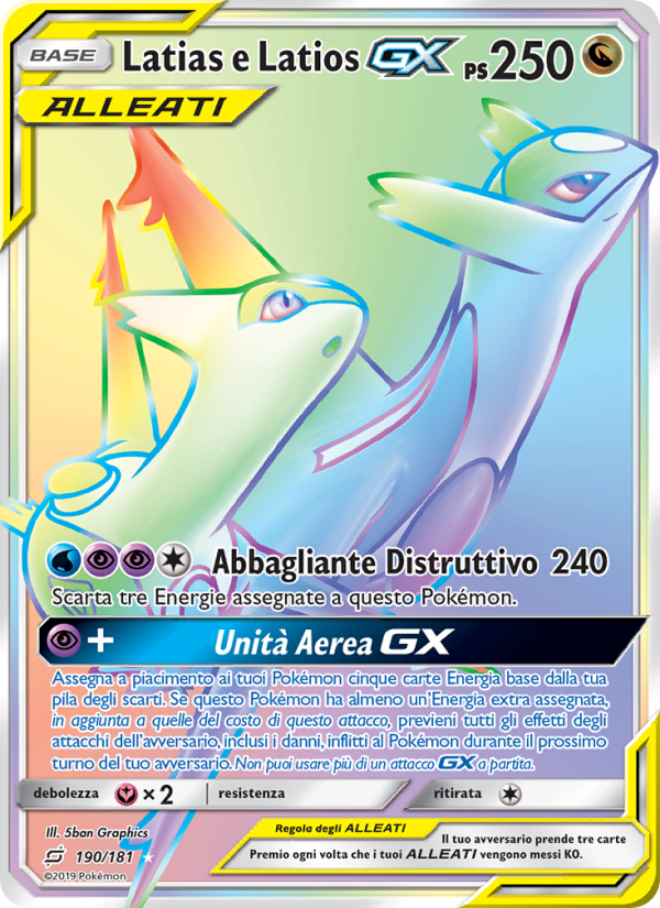 Latias e Latios GX 190/196 — Gioco di Squadra (Italian Pokémon TCG card)