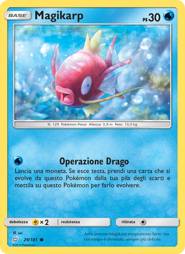 Magikarp 029/196 — Team Up (Italian Pokémon TCG card)