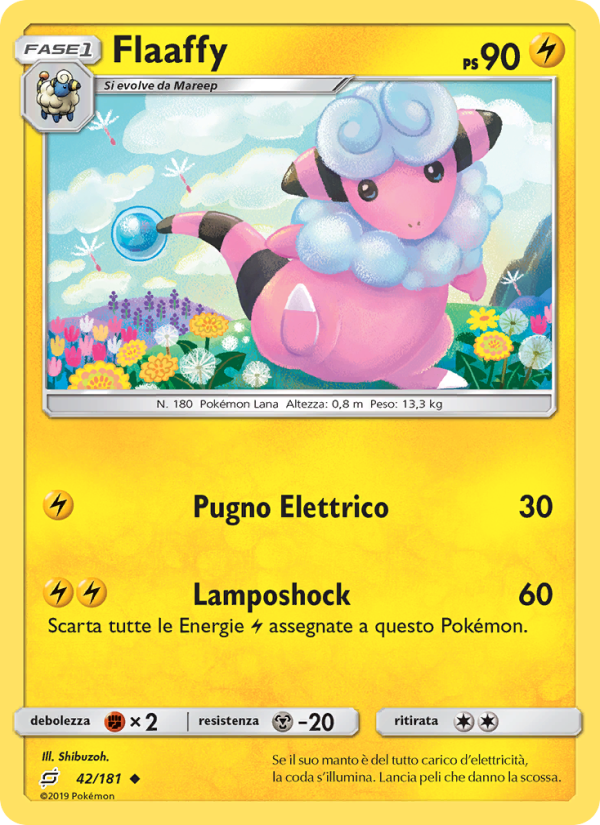 Flaaffy 042/196 — Gioco di Squadra (Italian Pokémon TCG card)