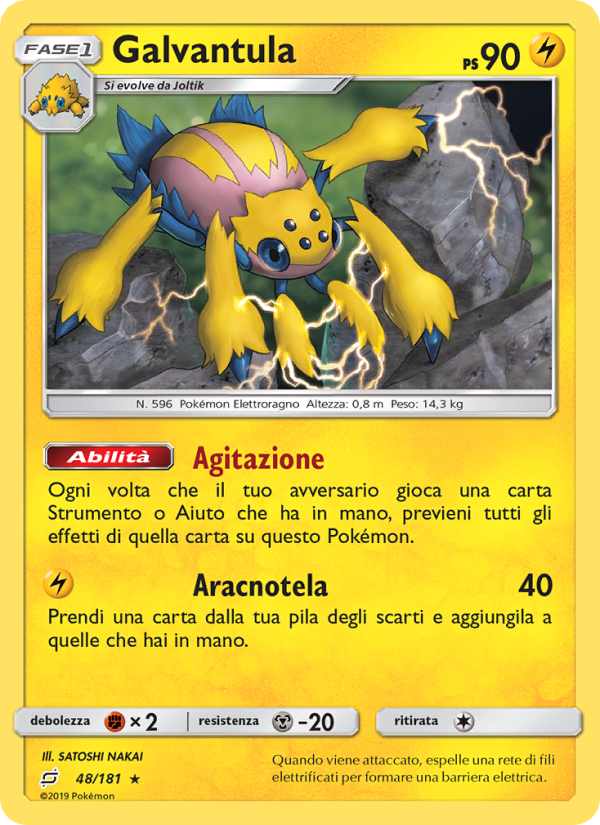 Galvantula 048/196 — Gioco di Squadra (Italian Pokémon TCG card)