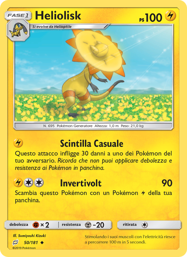 Heliolisk 050/196 — Gioco di Squadra (Italian Pokémon TCG card)