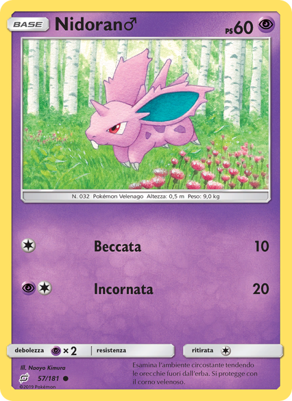 Nidoran♂ 057/196 — Gioco di Squadra (Italian Pokémon TCG card)