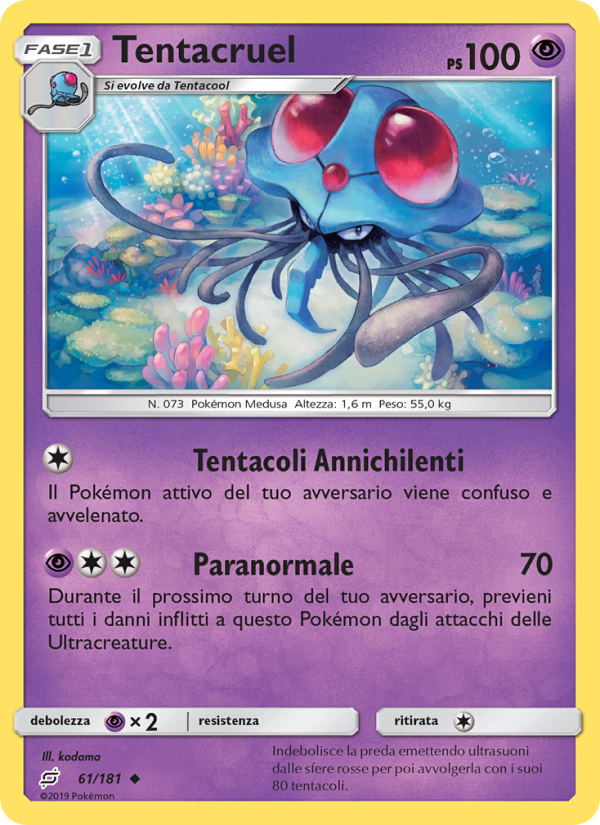Tentacruel 061/196 — Gioco di Squadra (Italian Pokémon TCG card)