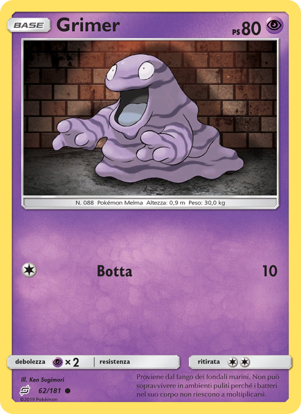 Grimer 062/196 — Team Up (Italian Pokémon TCG card)