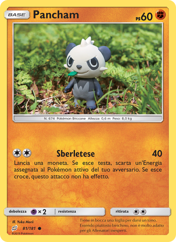 Pancham 081/196 — Gioco di Squadra (Italian Pokémon TCG card)