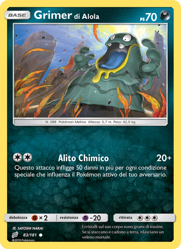 Grimer di Alola 083/196 — Gioco di Squadra (Italian Pokémon TCG card)