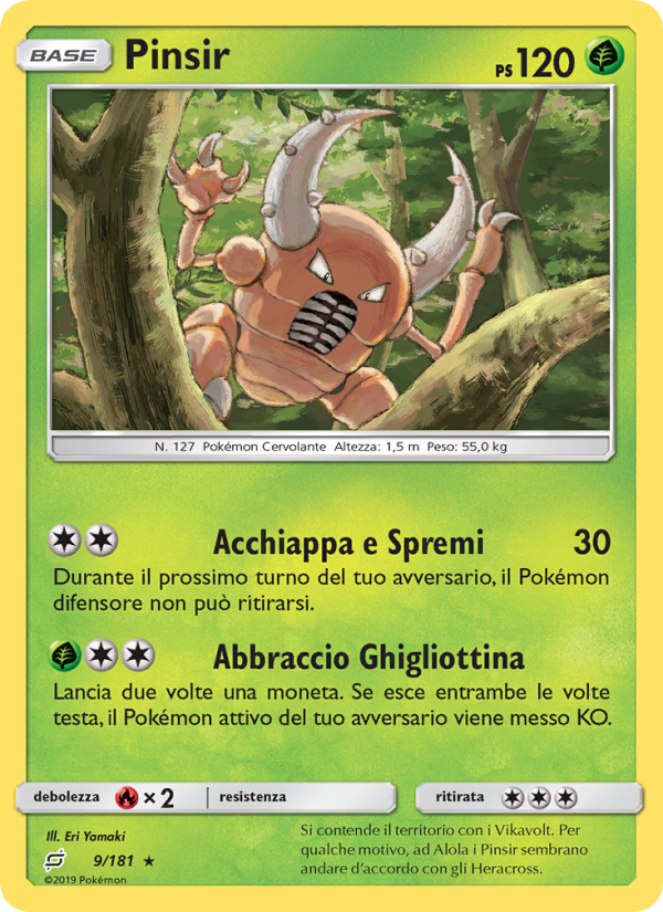 Pinsir 009/196 — Gioco di Squadra (Italian Pokémon TCG card)