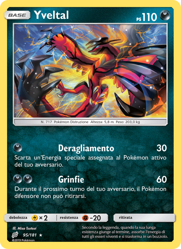 Yveltal 095/196 — Gioco di Squadra (Italian Pokémon TCG card)