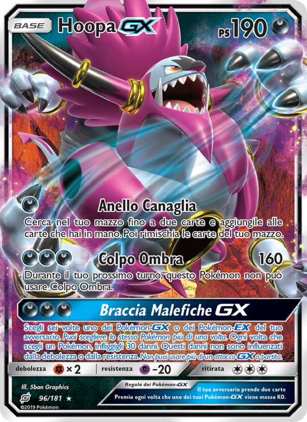 Hoopa GX 096/196 — Gioco di Squadra (Italian Pokémon TCG card)