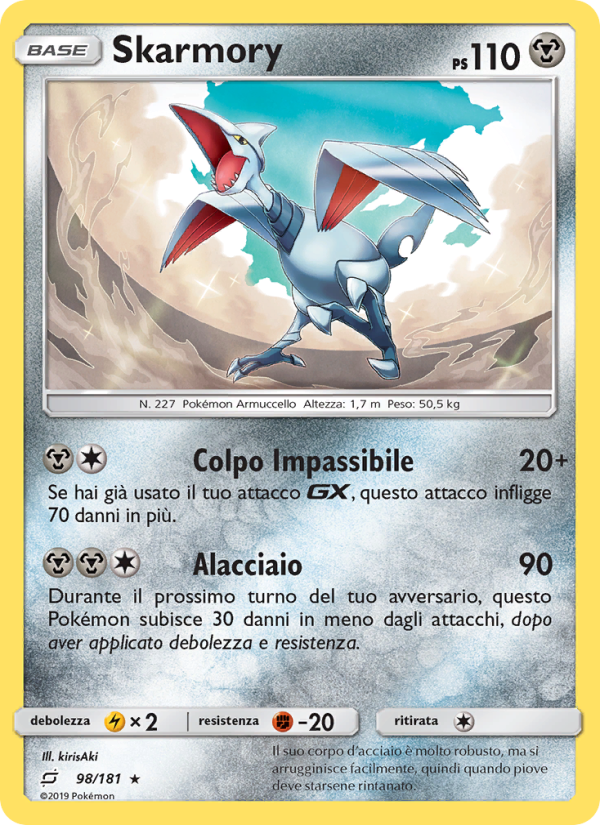 Skarmory 098/196 — Gioco di Squadra (Italian Pokémon TCG card)