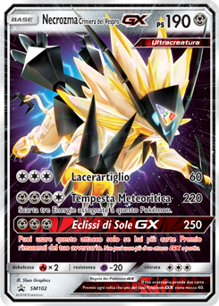 Necrozma Criniera del Vespro GX SM102 — Sole e Luna Promo (Italian Pokémon TCG card)