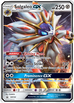 Solgaleo GX SM104 — Sole e Luna Promo (Italian Pokémon TCG card)