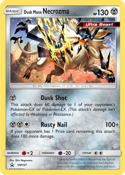 Necrozma Criniera del Vespro SM107 — Sole e Luna Promo (Italian Pokémon TCG card)