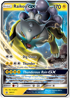 Raikou GX SM121 — Sole e Luna Promo (Italian Pokémon TCG card)