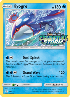 Kyogre SM129 — Sole e Luna Promo (Italian Pokémon TCG card)