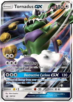 Tornadus GX SM134 — Sole e Luna Promo (Italian Pokémon TCG card)