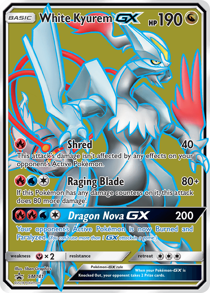 Kyurem Bianco GX SM141 — Sole e Luna Promo (Italian Pokémon TCG card)