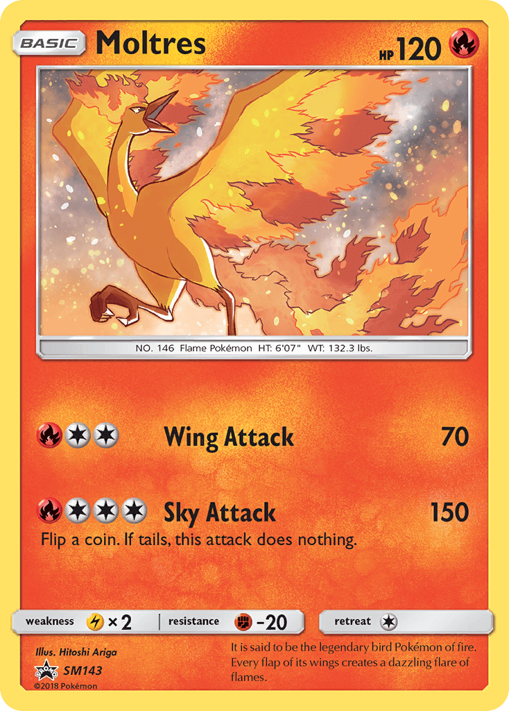 Moltres SM143 — Sole e Luna Promo (Italian Pokémon TCG card)